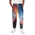 Erupting Volcano Print Cotton Sweatpants