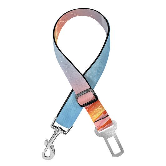 Erupting Volcano Print Dog Seat Belt