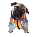 Erupting Volcano Print Dog Zip Up Hoodie