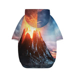 Erupting Volcano Print Dog Zip Up Hoodie