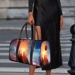 Erupting Volcano Print Duffle Bag