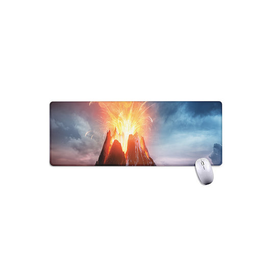 Erupting Volcano Print Extended Mouse Pad