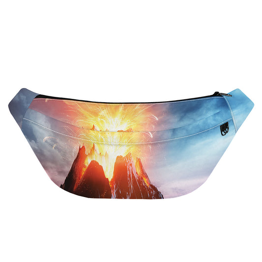 Erupting Volcano Print Fanny Pack