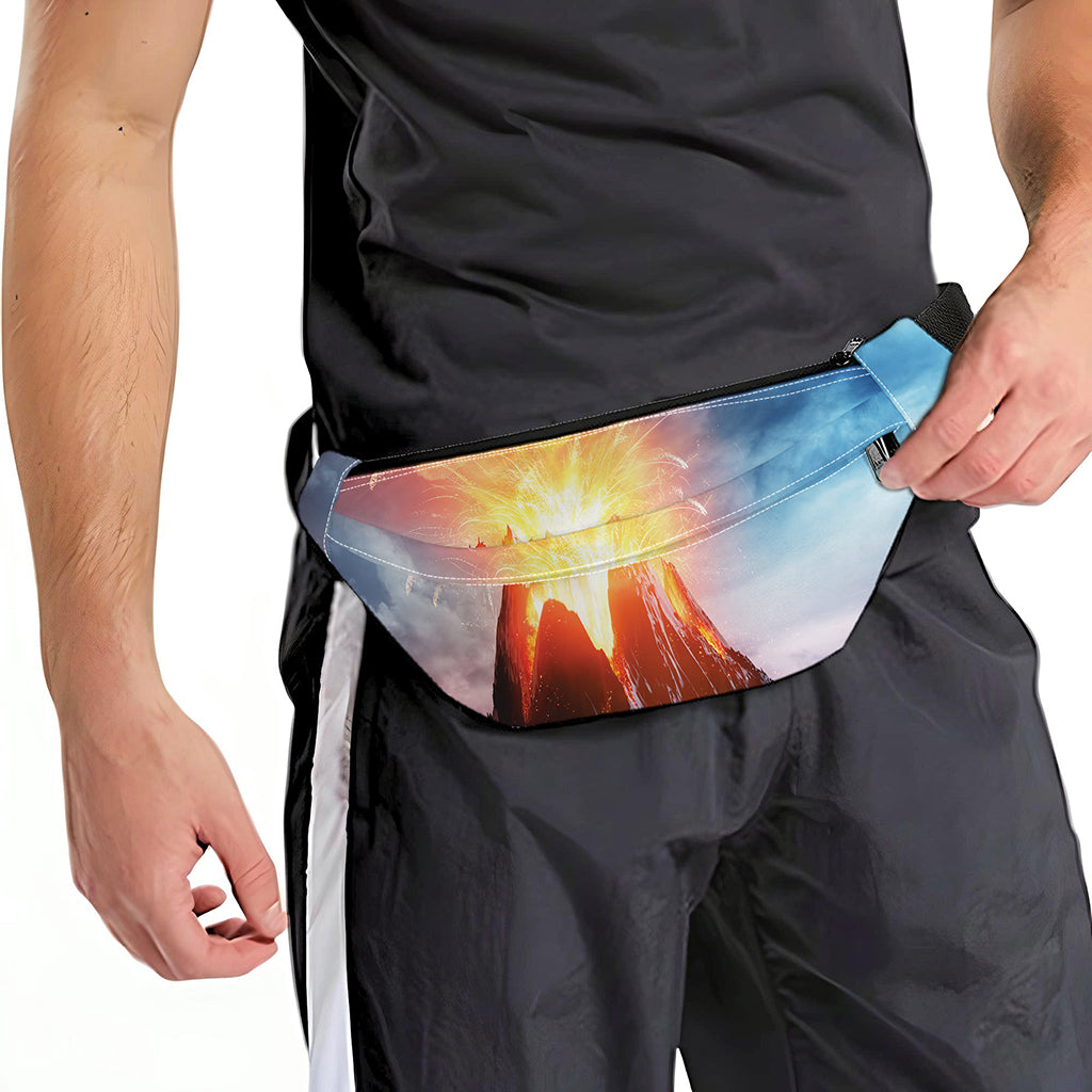 Erupting Volcano Print Fanny Pack