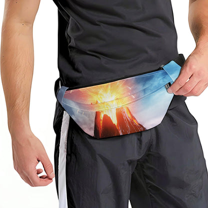 Erupting Volcano Print Fanny Pack