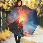 Erupting Volcano Print Foldable Umbrella