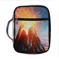 Erupting Volcano Print Front Pocket Bible Bag
