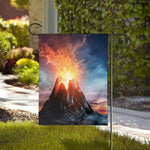 Erupting Volcano Print House Flag