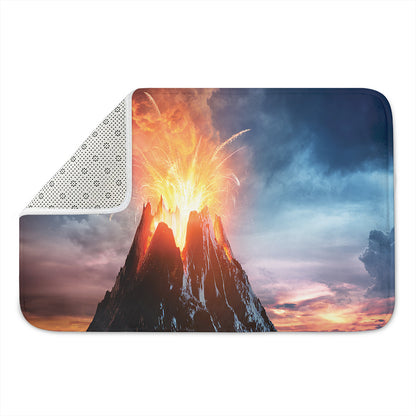 Erupting Volcano Print Indoor Door Mat