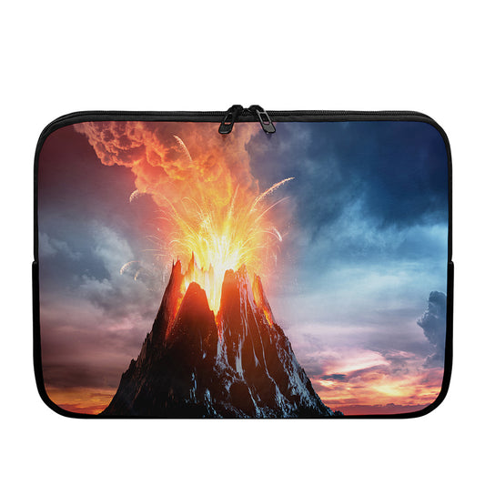 Erupting Volcano Print Laptop Sleeve