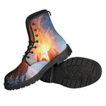 Erupting Volcano Print Backpack