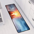 Erupting Volcano Print Long Kitchen Mat