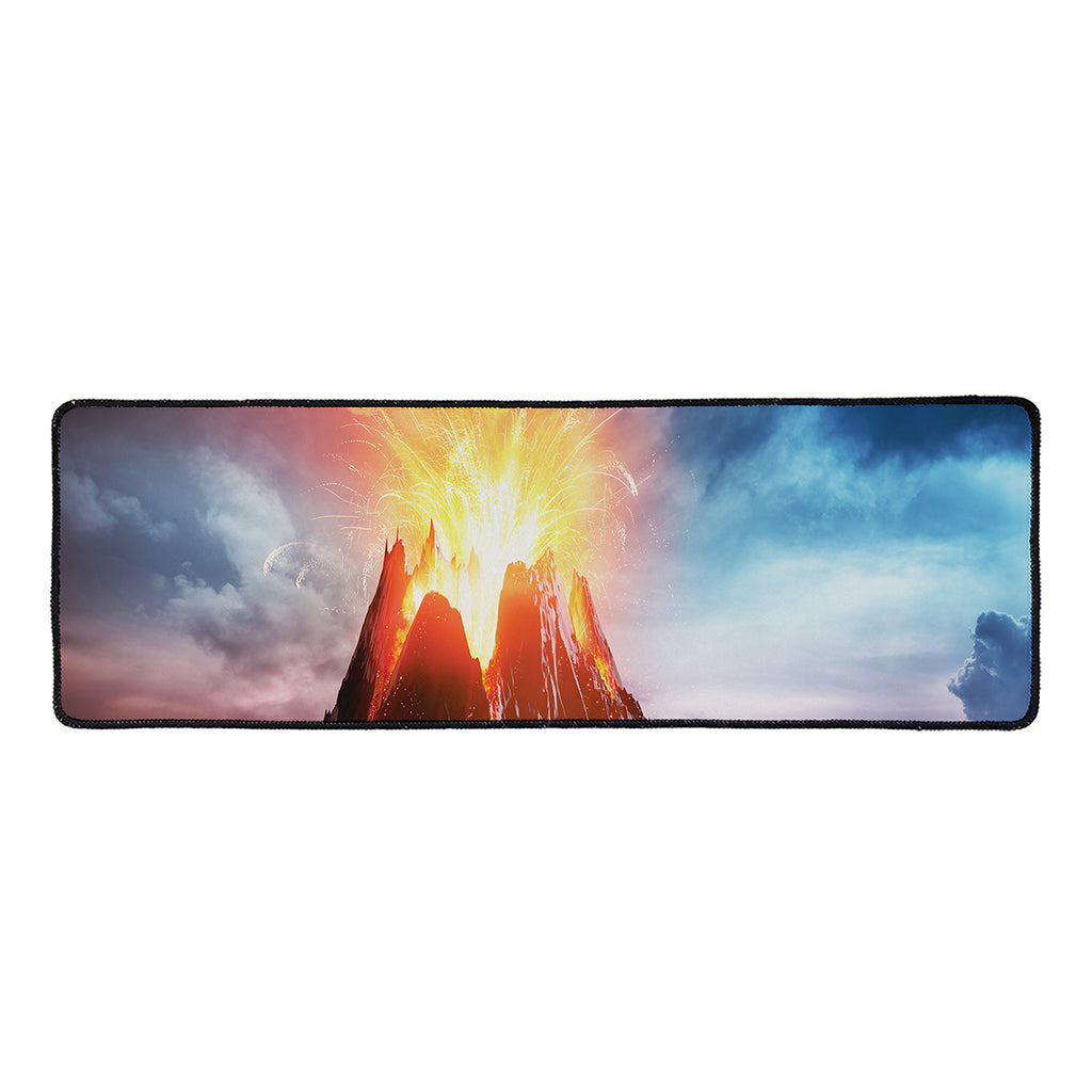 Erupting Volcano Print Long Kitchen Mat