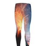 Erupting Volcano Print Men's leggings