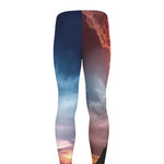 Erupting Volcano Print Men's leggings