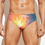 Erupting Volcano Print Men's Swim Briefs