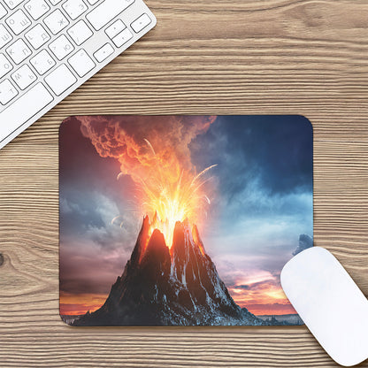 Erupting Volcano Print Mouse Pad