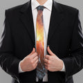 Erupting Volcano Print Necktie