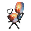 Erupting Volcano Print Office Chair Cover