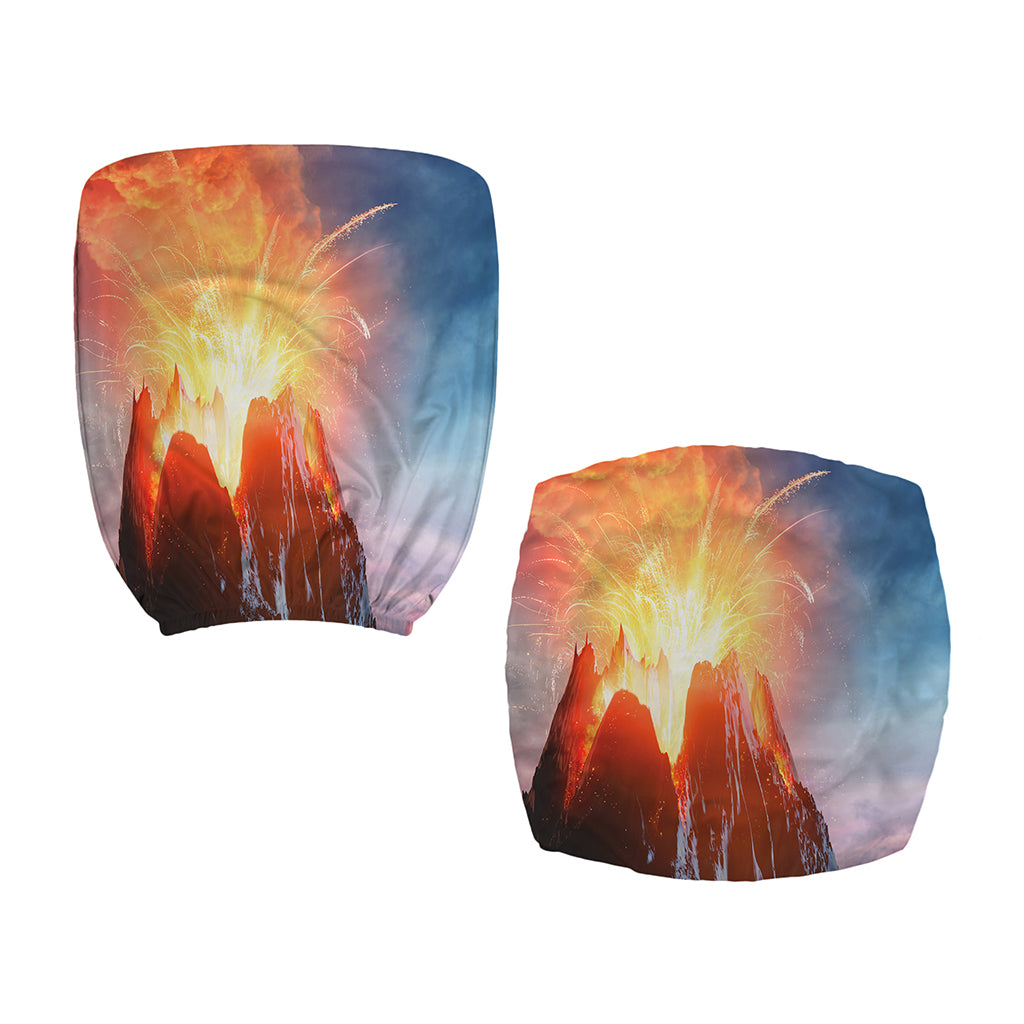 Erupting Volcano Print Office Chair Cover