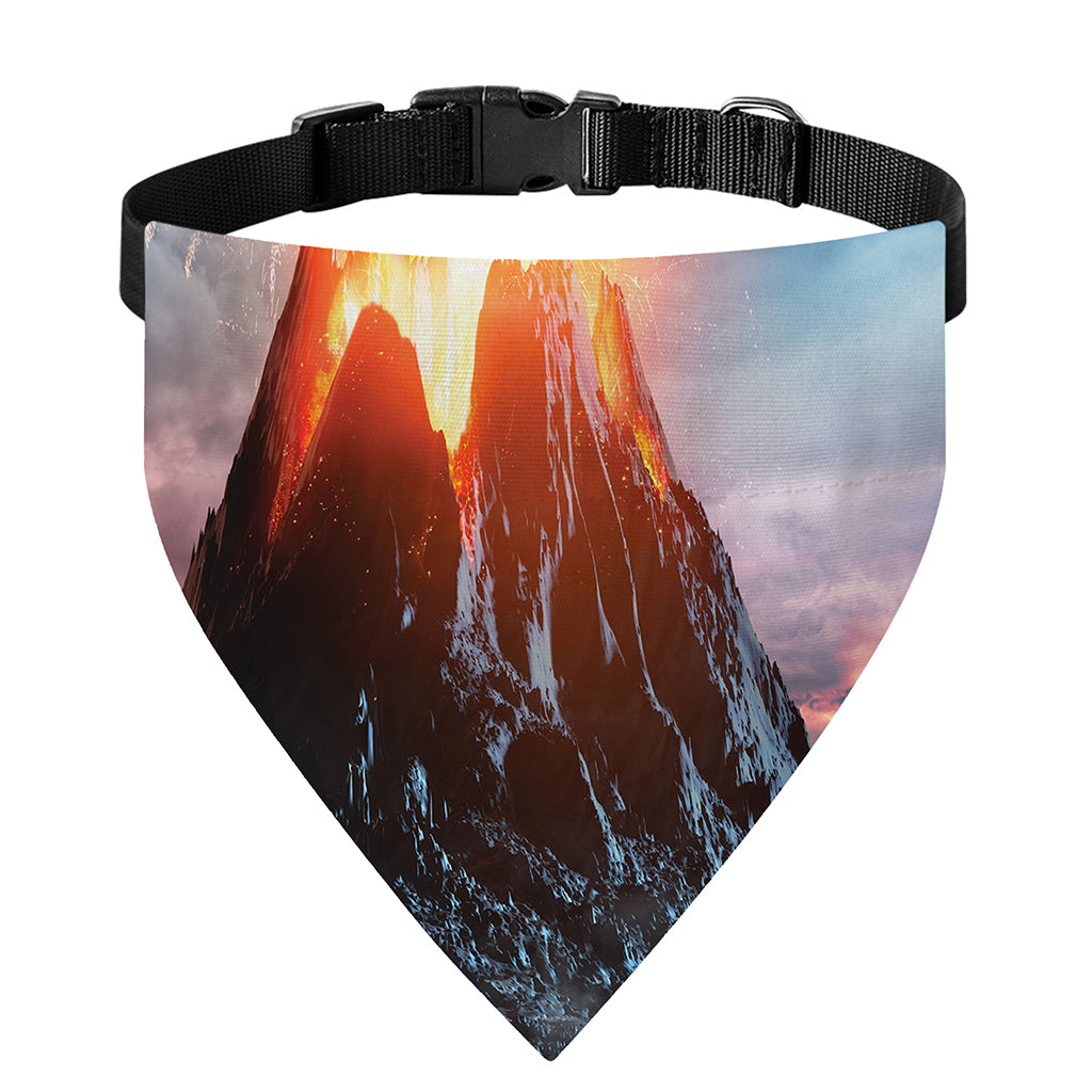 Erupting Volcano Print Over The Collar Dog Bandana