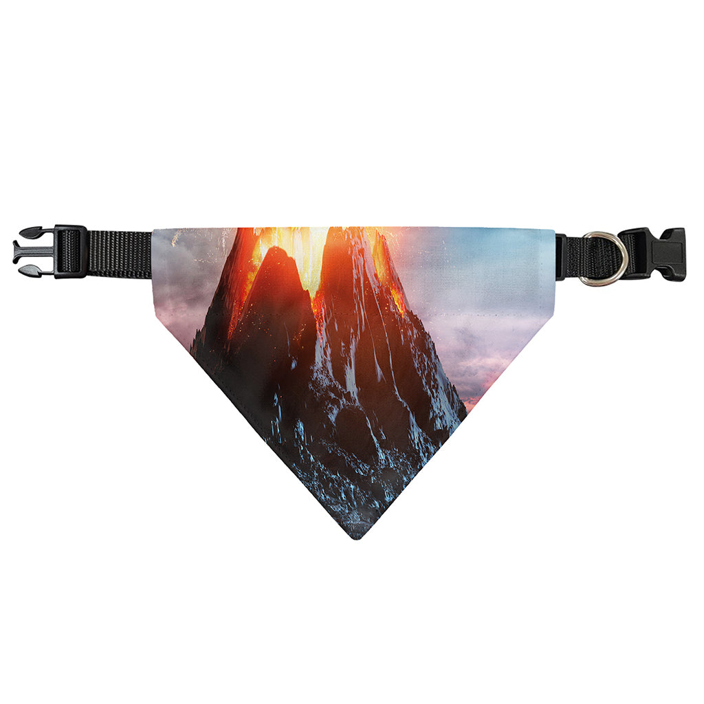 Erupting Volcano Print Over The Collar Dog Bandana