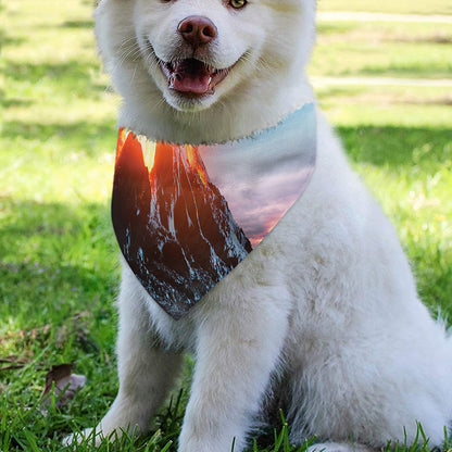 Erupting Volcano Print Over The Collar Dog Bandana