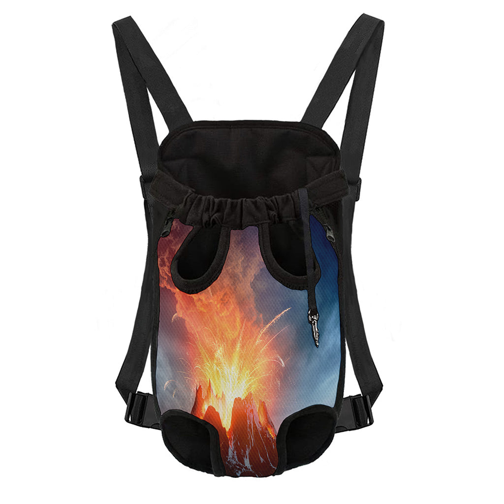 Erupting Volcano Print Pet Carrier Backpack