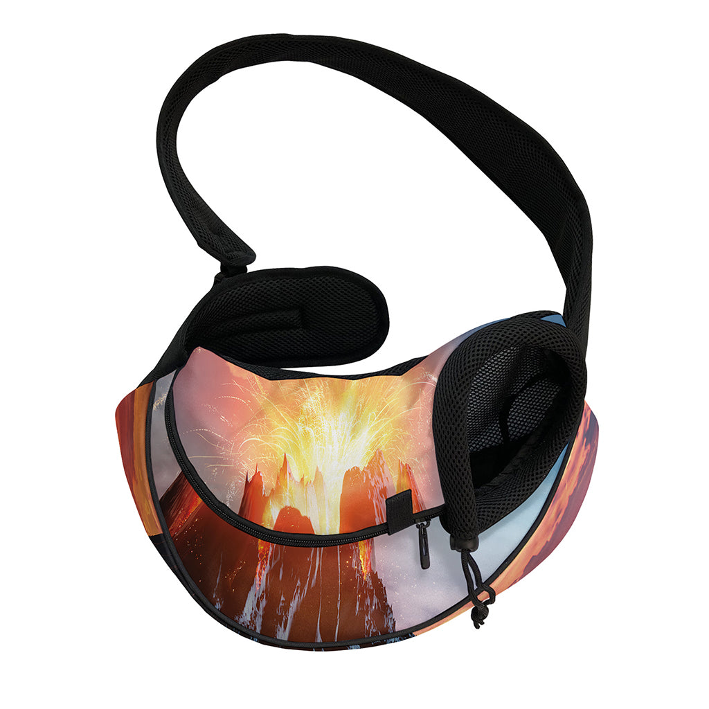Erupting Volcano Print Pet Sling Carrier