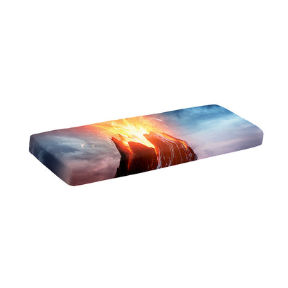 Erupting Volcano Print Piano Keyboard Cover