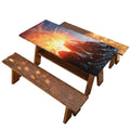 Erupting Volcano Print Picnic Table Cover