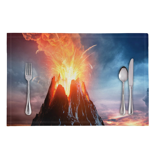 Erupting Volcano Print Placemat