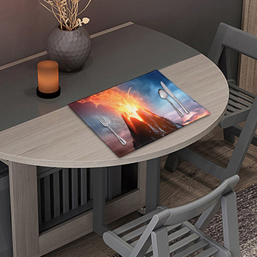 Erupting Volcano Print Placemat
