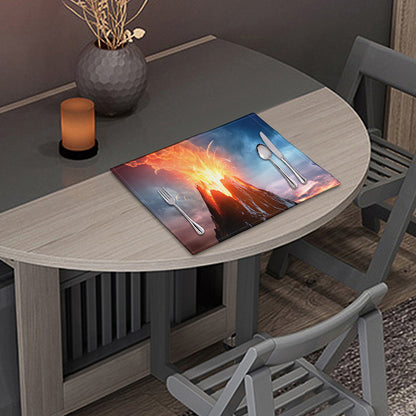Erupting Volcano Print Placemat