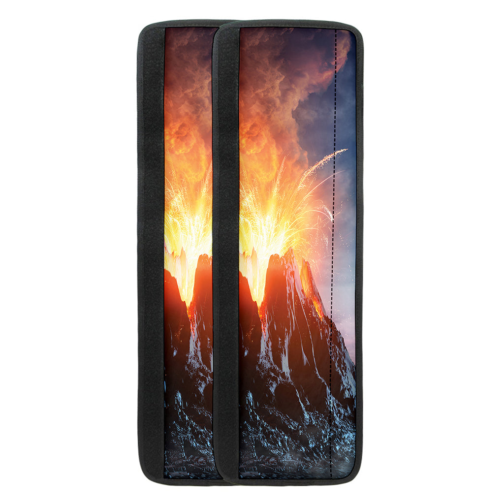 Erupting Volcano Print Refrigerator Handle Covers