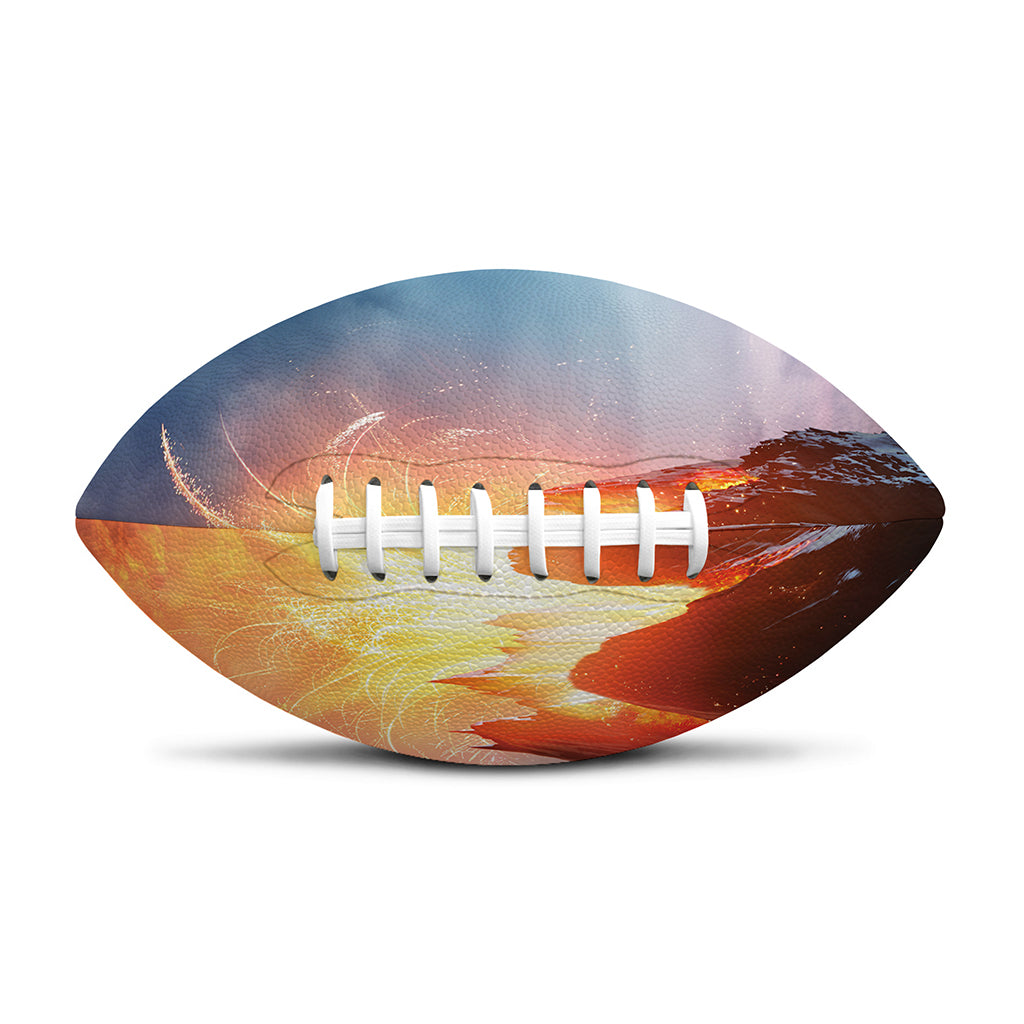 Erupting Volcano Print Rugby Ball