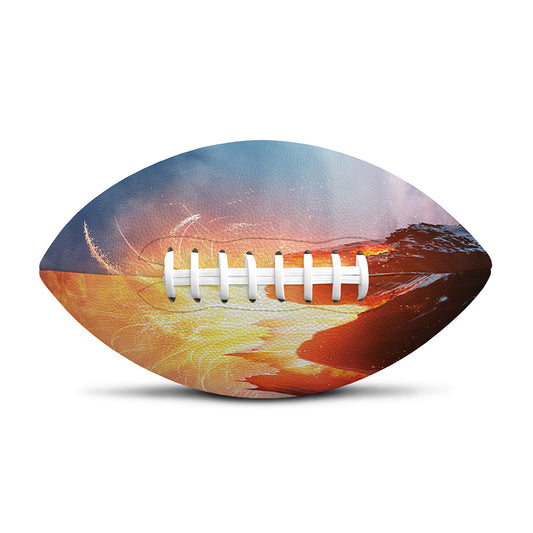 Erupting Volcano Print Rugby Ball