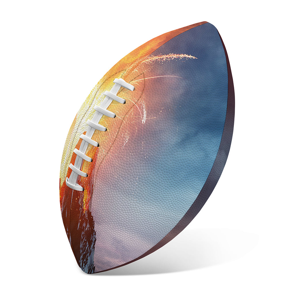 Erupting Volcano Print Rugby Ball