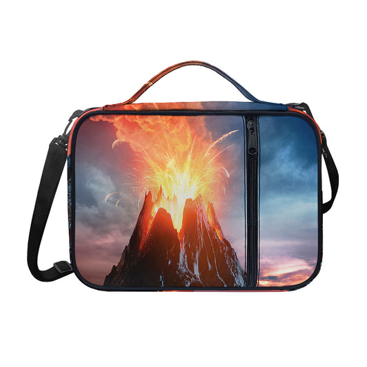 Erupting Volcano Print Shoulder Strap Bible Bag