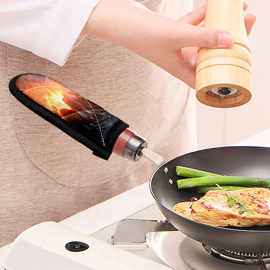 Erupting Volcano Print Skillet Handle Cover