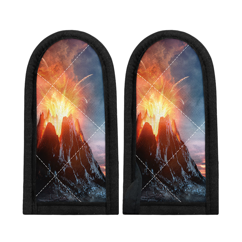 Erupting Volcano Print Skillet Handle Cover