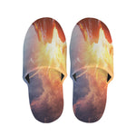 Erupting Volcano Print Slippers