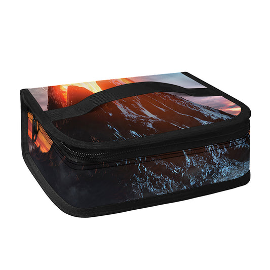Erupting Volcano Print Small Lunch Bag