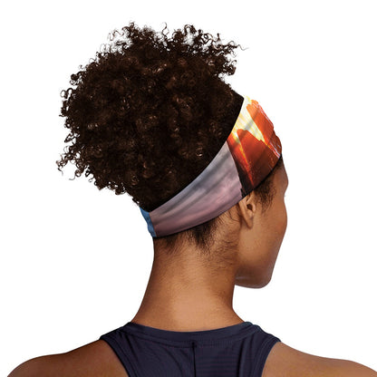 Erupting Volcano Print Sports Headband
