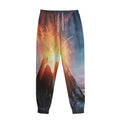 Erupting Volcano Print Sweatpants