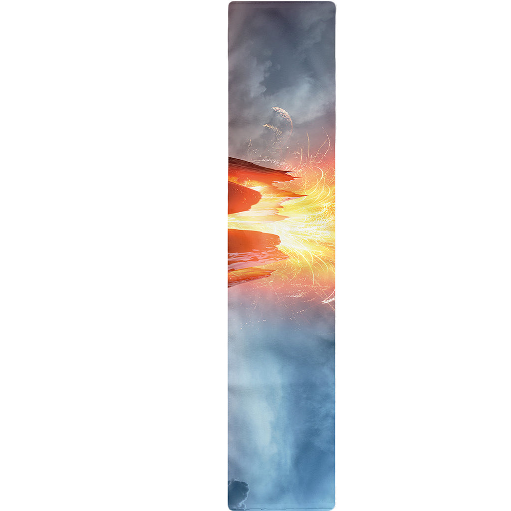 Erupting Volcano Print Table Runner