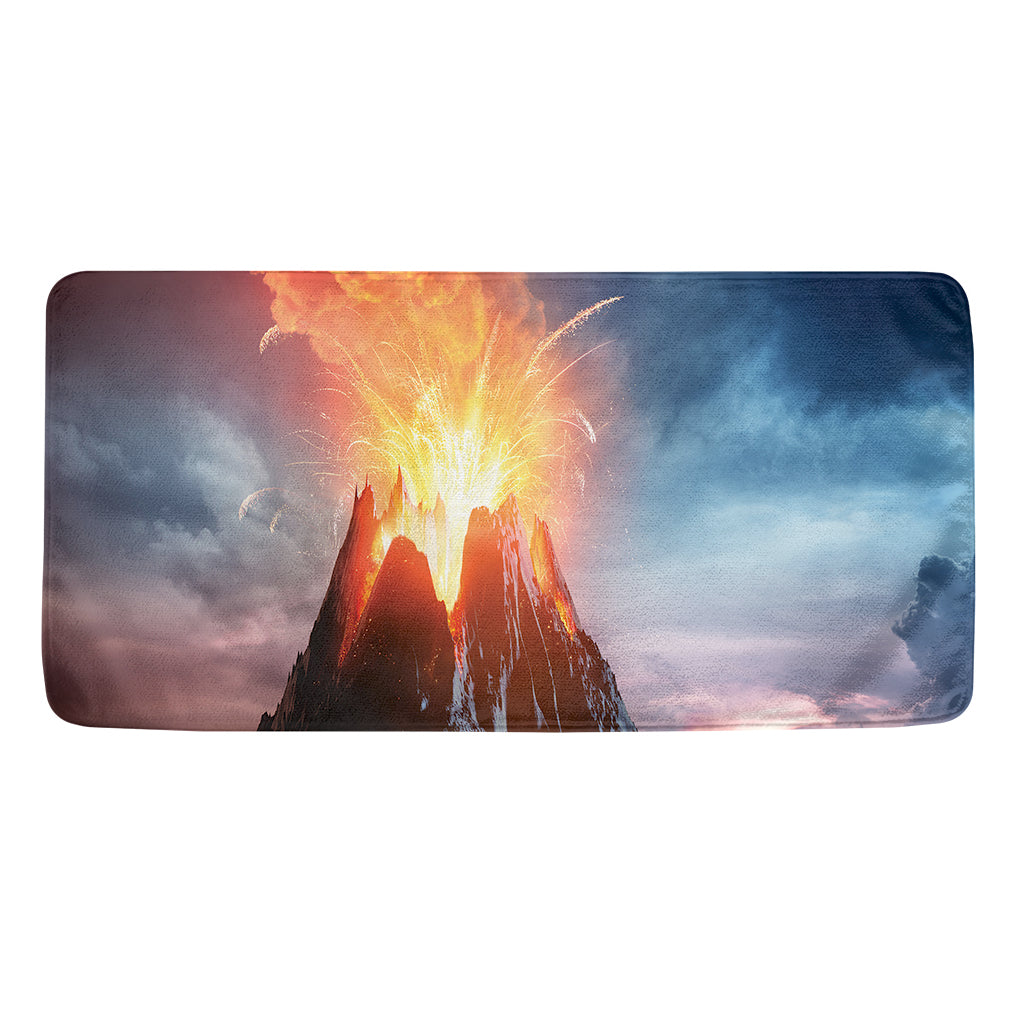 Erupting Volcano Print Towel