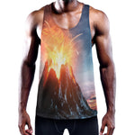 Erupting Volcano Print Training Tank Top