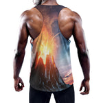 Erupting Volcano Print Training Tank Top