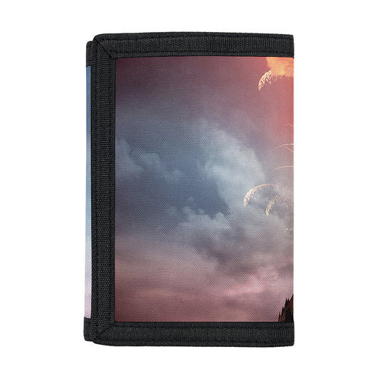 Erupting Volcano Print Trifold Wallet